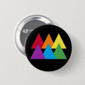 Gay Pride Triangle Pin Ronde Button 5,7 Cm (Voorkant /achterkant)