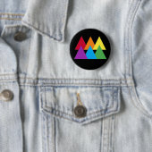 Gay Pride Triangle Pin Ronde Button 5,7 Cm (In situ)
