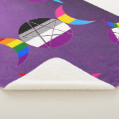 Gay Pride Triple Goddess Pentacle Sherpa Deken (3/4)
