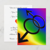 Gay Pride Trouwkaarten Regenboog Liefde Kaarten (Voorkant / Achterkant)
