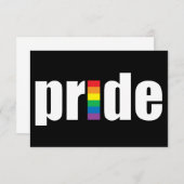 Gay Pride Uitnodiging (Voorkant / Achterkant)