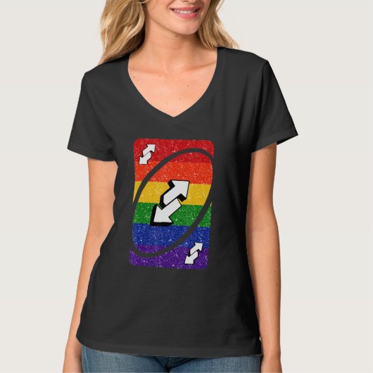 Gay Pride Uno Kaart T-shirt (Voorkant)