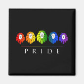 Gay Pride van Leeuwen - LGBT Magneet (Voorkant)