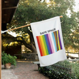 Gay Pride Veilige Ruimte Inclusief Kleuren Huisvlag