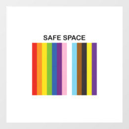 Gay Pride Veilige Ruimte Inclusief Kleuren Muurstickers