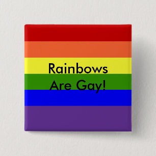 Gay Pride Vierkante Button 5,1 Cm