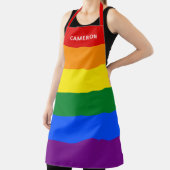 Gay Pride Vlag Monogrammed Schort (Insitu)