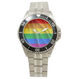 GAY PRIDE VLAG WAVY DESIGN - 2014 PRIDE HORLOGE