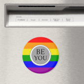 Gay Pride Vlag Wees jezelf Magneet (Insitu (Vaatwasser))