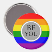 Gay Pride Vlag Wees jezelf Magneet (Voorkant / Achterkant)