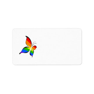 gay pride vlinder adreslabel etiket