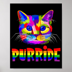 Gay Pride voor vrouwelijke Mannen LGBT Papa Cat Gi Poster