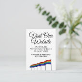Gay Pride Wedding Bezoek onze website Kaart (Staand voorkant)