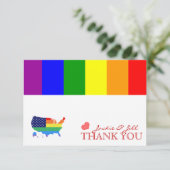Gay Pride Wedding Dank u kaarten (Staand voorkant)