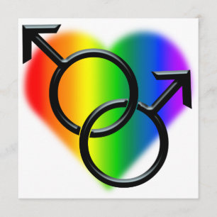 Gay Pride Wedding Invitations Rainbow Love Kaarten