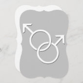 Gay Pride Wedding nodigt Kaarten uit van hetzelfde (Voorkant / Achterkant)