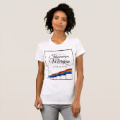 Gay Pride Wedding Rainbow Flags T-Shirt (Voorkant volledig)