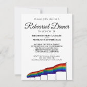Gay Pride Wedding Rehearsal Dinner Uitnodiging (Voorkant)