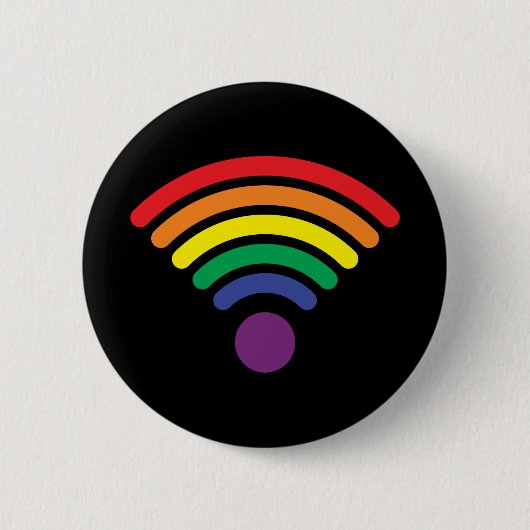Gay Pride - Wi-Fi Ronde Button 5,7 Cm (Voorkant)