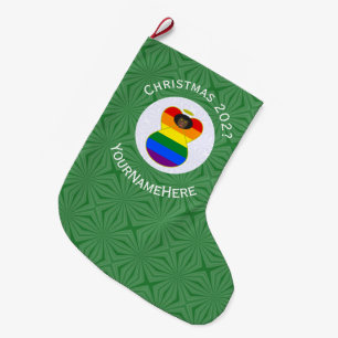 Gay Pride Zwarte Engel Vlag Kerst Persoonlijk Grote Kerstsok