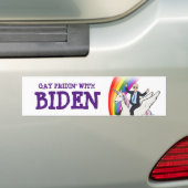 GAY PRIDIN' MET BIDEN BUMPERSTICKER (Op auto)