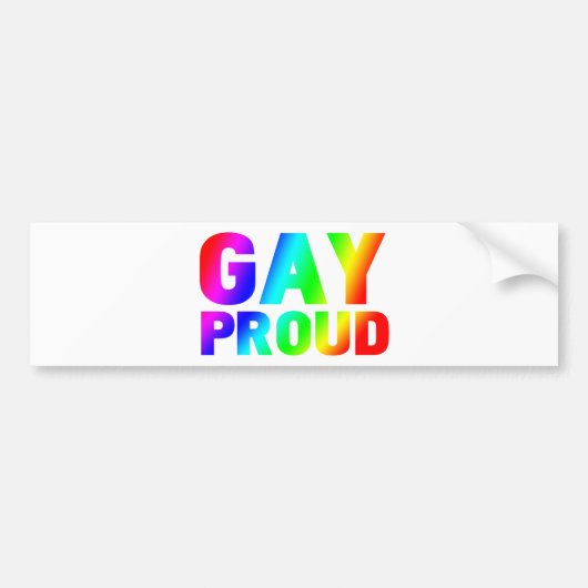 GAY PROUD BUMPERSTICKER (Voorkant)