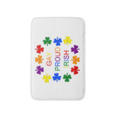 Gay Proud Irish LGBT Rainbow Shamrocks Badmat (Voorkant Verticaal)