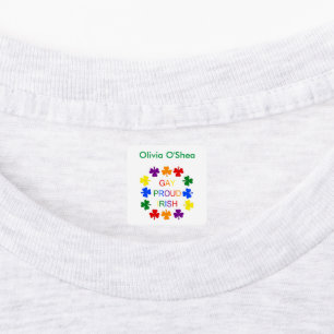 Gay Proud Irish LGBT Rainbow Shamrocks Labels