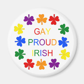 Gay Proud Irish LGBT Rainbow Shamrocks Magneet