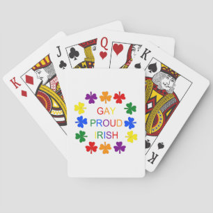 Gay Proud Irish LGBT Rainbow Shamrocks Pokerkaarten