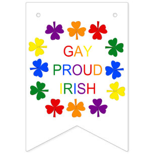 Gay Proud Irish LGBT Rainbow Shamrocks Vlaggetjes