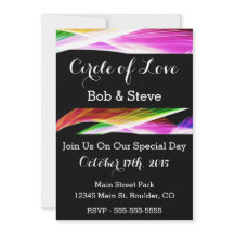 Gay Rainbow Art Wedding Uitnodiging