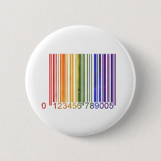 Gay Rainbow Barcode 2 Ronde Button 5,7 Cm