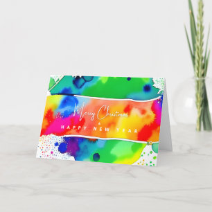 Gay Rainbow Christmas Holiday Kaart