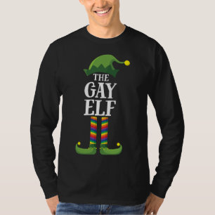 Gay Rainbow Elf Matching Family, Kerstmis Pa T-shirt