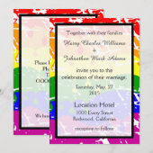 Gay Rainbow Freedom Flag Huwelijksuitnodiging Kaart (Voorkant / Achterkant)