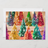 Gay Rainbow Holiday Christmas Kaart (Voorkant)