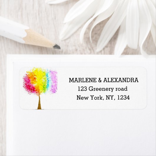 Gay Rainbow Lesbian Pride Étiquettes d'aquarelle (En situation)