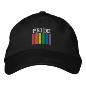 Gay Rainbow Pride Flag Stripes gepersonaliseerd Geborduurde Pet (Voorkant)