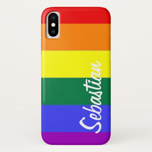 Gay Rainbow Pride gepersonaliseerd Case-Mate iPhone Case (Achterkant)