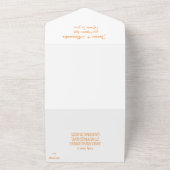 Gay Rainbow Wedding LGBT Pride RSVP QR Code All In One Uitnodiging (Buitenkant)