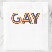 GAY RECHTHOEKIGE STICKER (Tas)