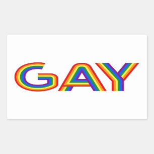 GAY RECHTHOEKIGE STICKER