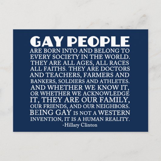 Gay Rights LGBT-ondersteuning Briefkaart (Voorkant)