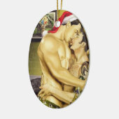 Gay Santa Kiss Ornament (Links)