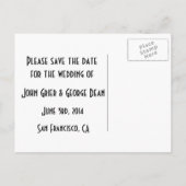 Gay Save the Date Aankondigingskaart (Achterkant)