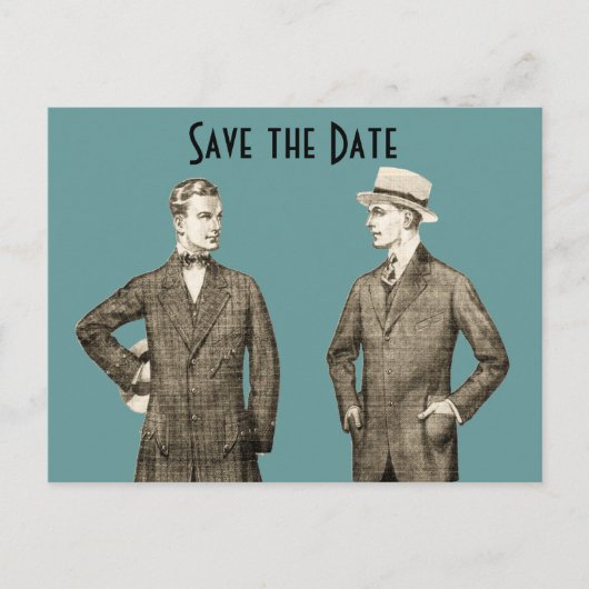 Gay Save the Date Aankondigingskaart (Voorkant)