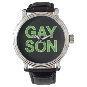 Gay Son Funny LGBTQ Pride Horloge