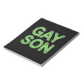 Gay Son Funny LGBTQ Pride Notitieblok (Gedraaid)