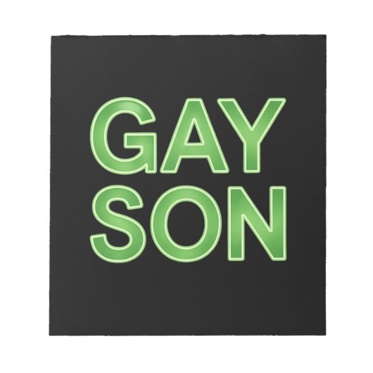 Gay Son Funny LGBTQ Pride Notitieblok (Voorkant)